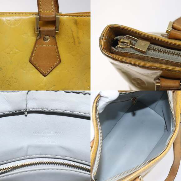 LOUIS VUITTON Monogram Vernis Houston Hand Bag Gris M91053 - Picture 11 of 13